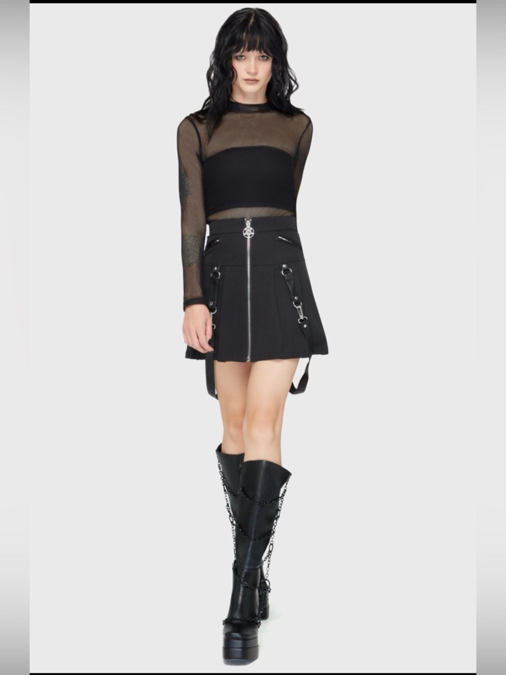 KILLSTAR Planetary Party Fishnet Mesh Top NWT Small - Picture 4 of 8